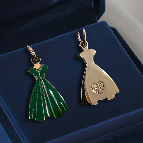 Rosemary’s Evergreen Velvet Party Dress Charm
