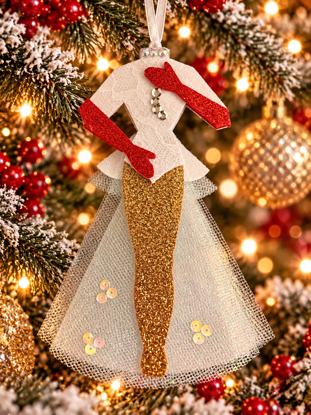 Dreaming of a White Christmas Ornament Set of 4