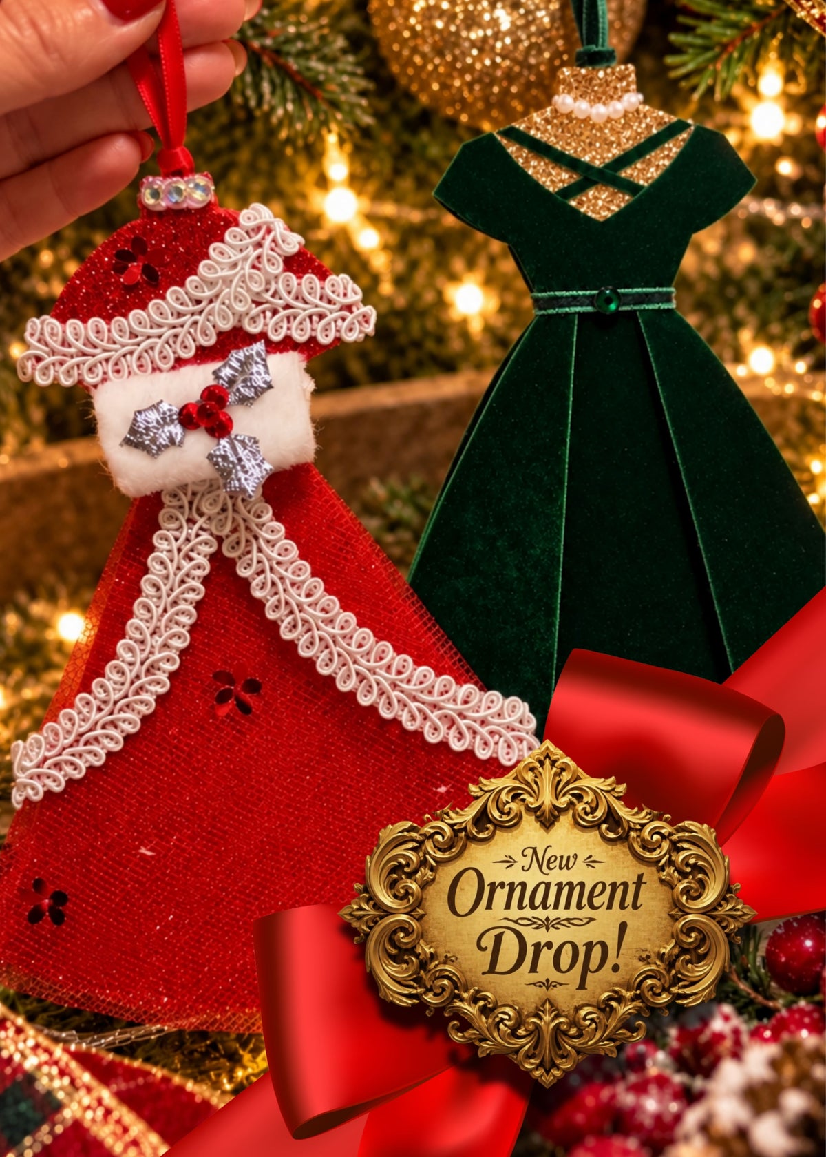 Vera Red Dress Christmas Ornament