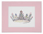Pink Border Crown Print by Heather French Henry