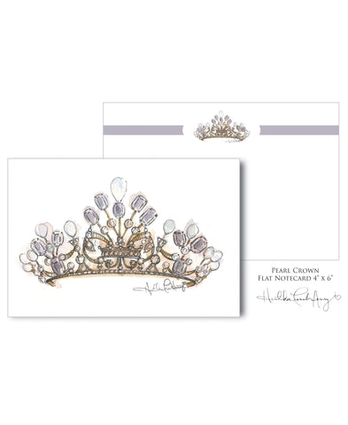 Amethyst Pearl Crown Notecard 20 Piece Set