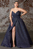 Stunning Strapless ball gown with glitter finish and lace up corset back.
